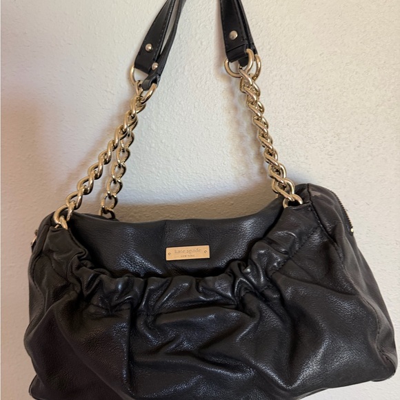 Elegant Black Leather Shoulder Bag like new Kate spade black purse - Picture 5 of 6